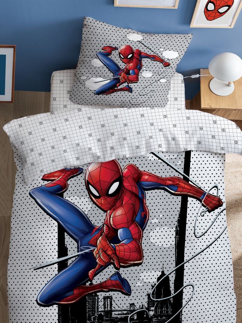 Completo letto 'Spider-Man' - 1 piazza - grigio rosso - Kiabi - 38.00€