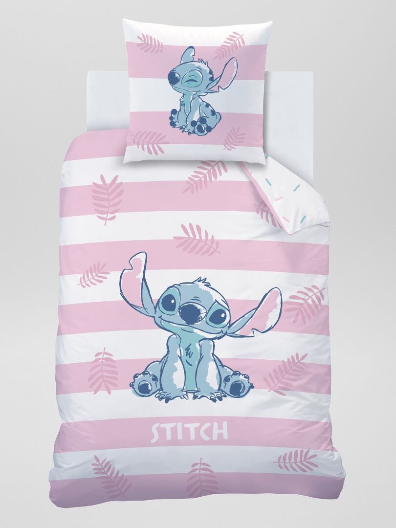 Completo letto 'Stitch' - 1 piazza - rosa/blu - Kiabi - 39.00€