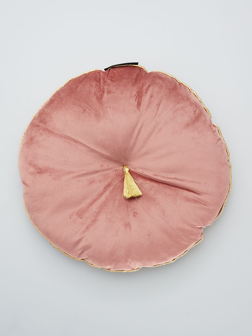 Cuscino rotondo in velluto - rosa - Kiabi - 9.00€