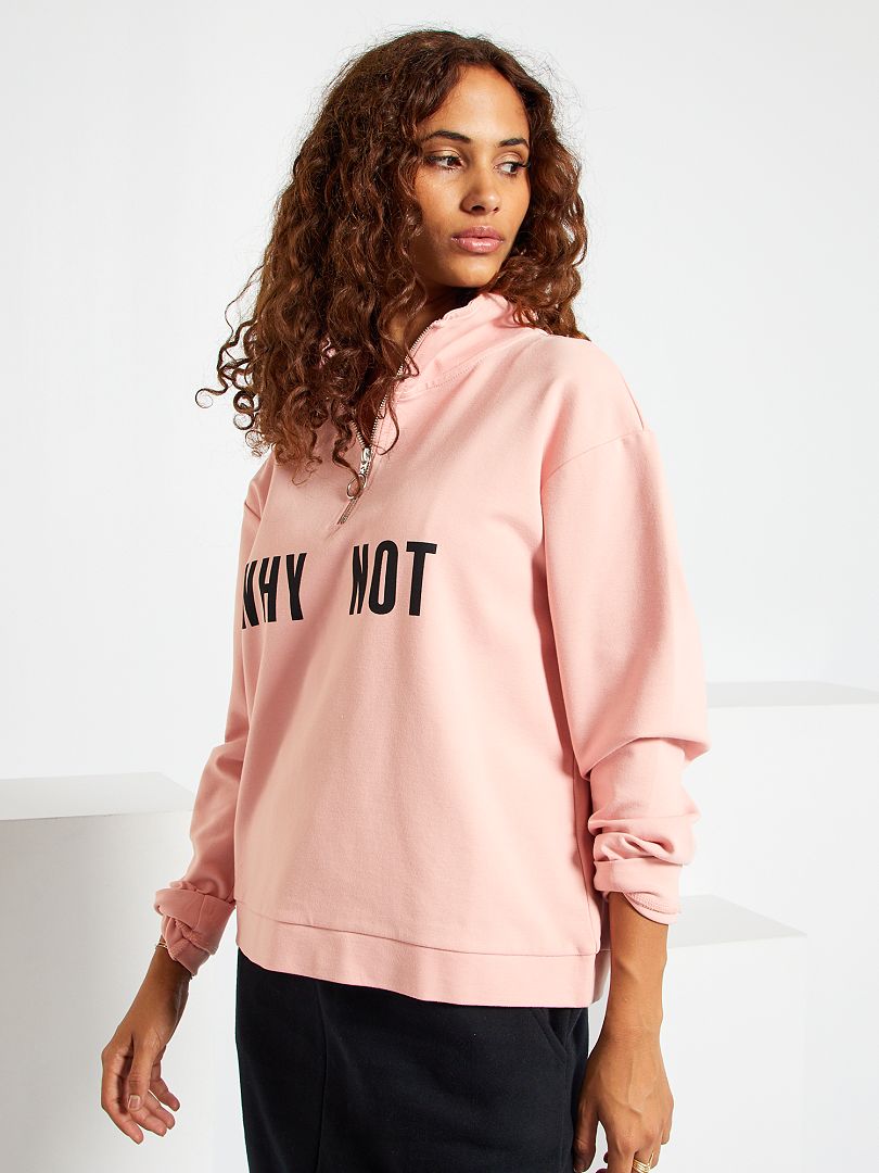 Rabatt 75 % Rosa KINDER Pullovers & Sweatshirts Stickerei Kiabi sweatshirt 