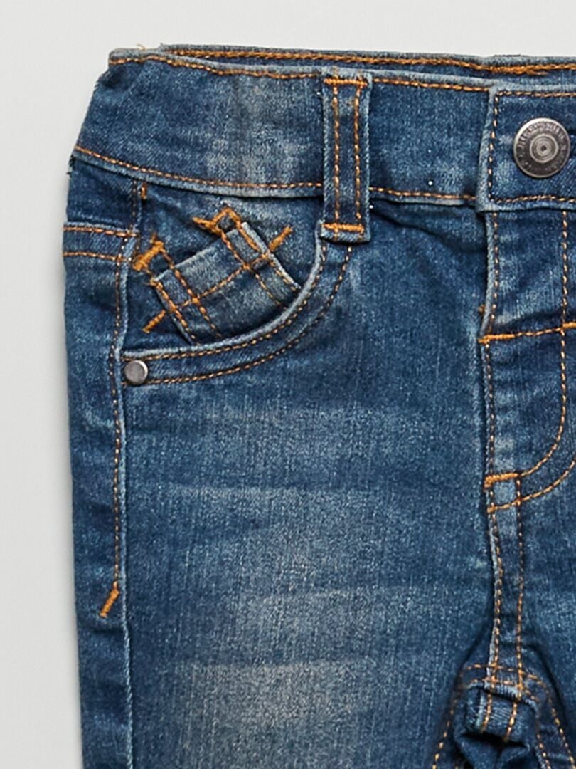 Jeans slim stretch con vita regolabile - BLU - Kiabi - 10.00€