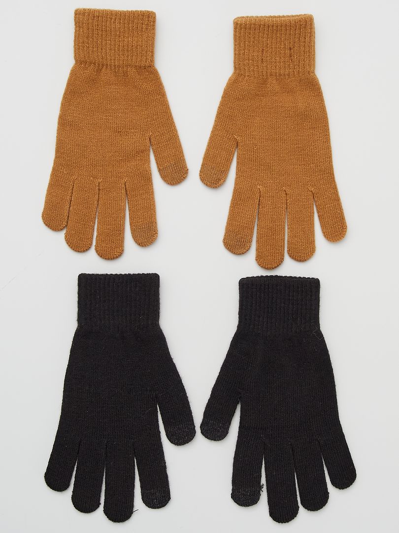 digitando sms caldi guanti a maglia CoorabyCooraby 2 paia di guanti magici invernali touch screen per uomo o donna 