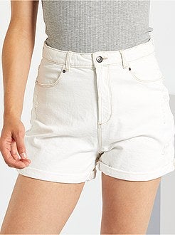 Shorts Vita Alta In Denim Di Cotone Luisaviaroma Donna Abbigliamento Pantaloni e jeans Shorts Pantaloncini 