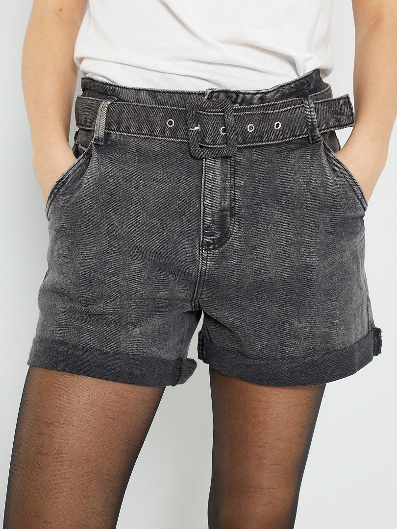 Shorts jeans2W2M in Denim di colore Grigio Donna Abbigliamento da Shorts da Shorts in denim e di jeans 