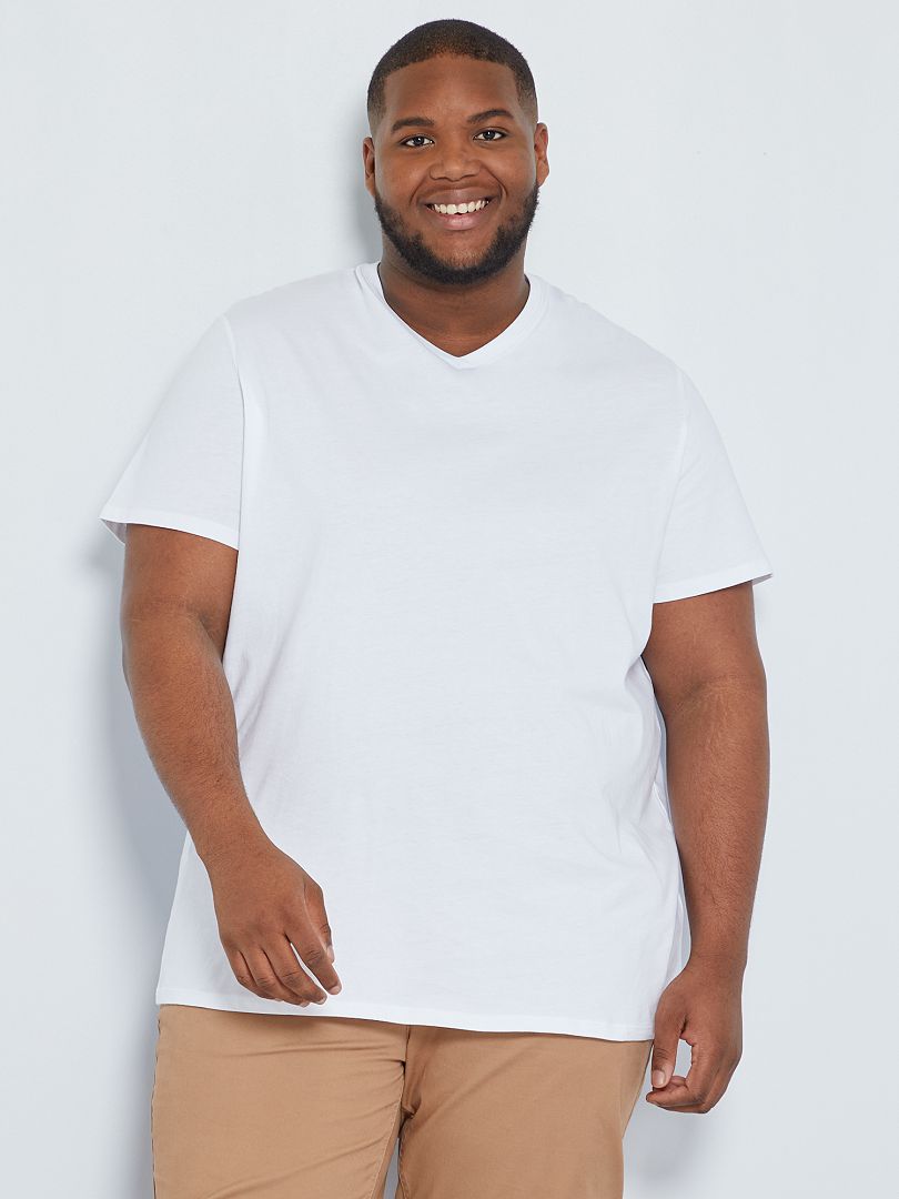 Excrete if Actor T-shirt scollo a V - bianco - Kiabi - 6.00€