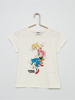 Sonic T-shirt MODA BAMBINI Camicie & T-shirt Basic Bianco 12A sconto 68% 