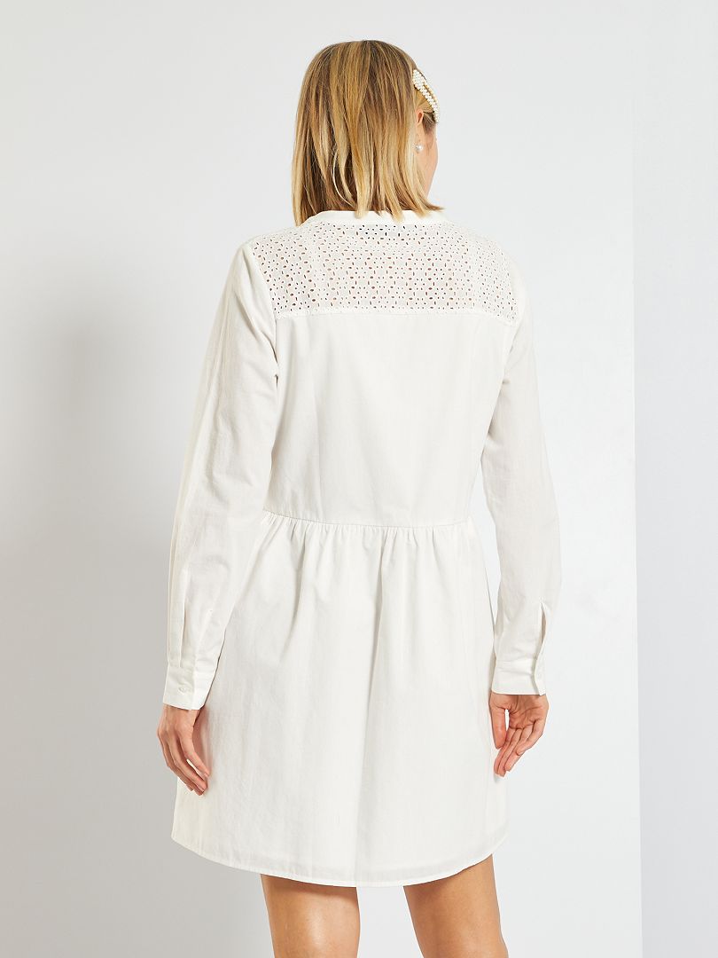 Vestito biancoPaule Ka in Cotone di colore Bianco Donna Abbigliamento da Abiti da Abiti corti e miniabiti 