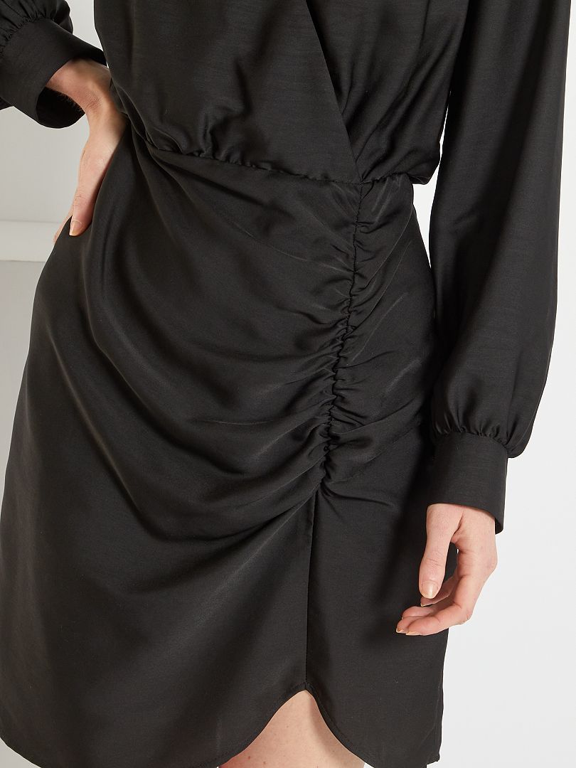 Vestito cortoLamberto Losani in Satin di colore Nero Donna Abbigliamento da Abiti da Abiti corti e miniabiti 