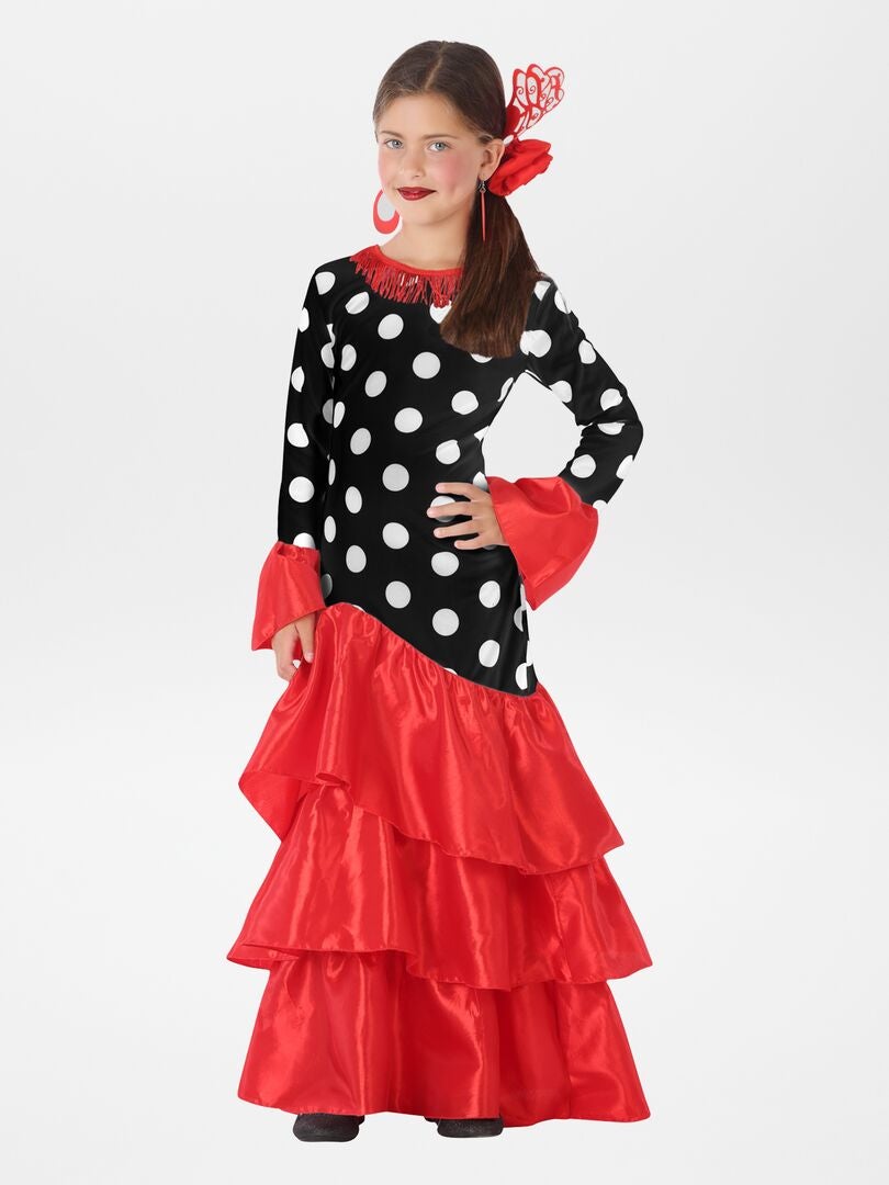 Vestito da flamenco - Travestimento - nero/rosso - Kiabi - 20.00€