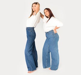 Jeans wide leg donna